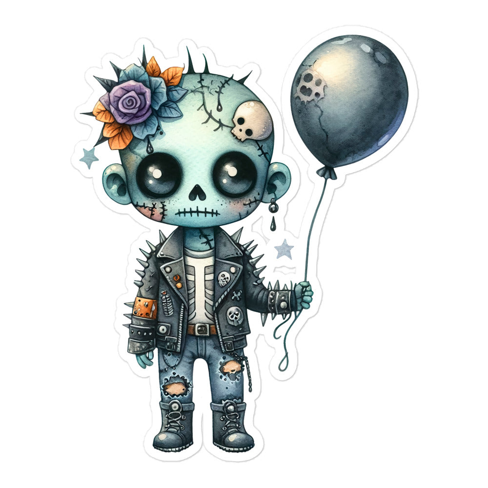 Zombie rock Halloween sticker ZMRC02