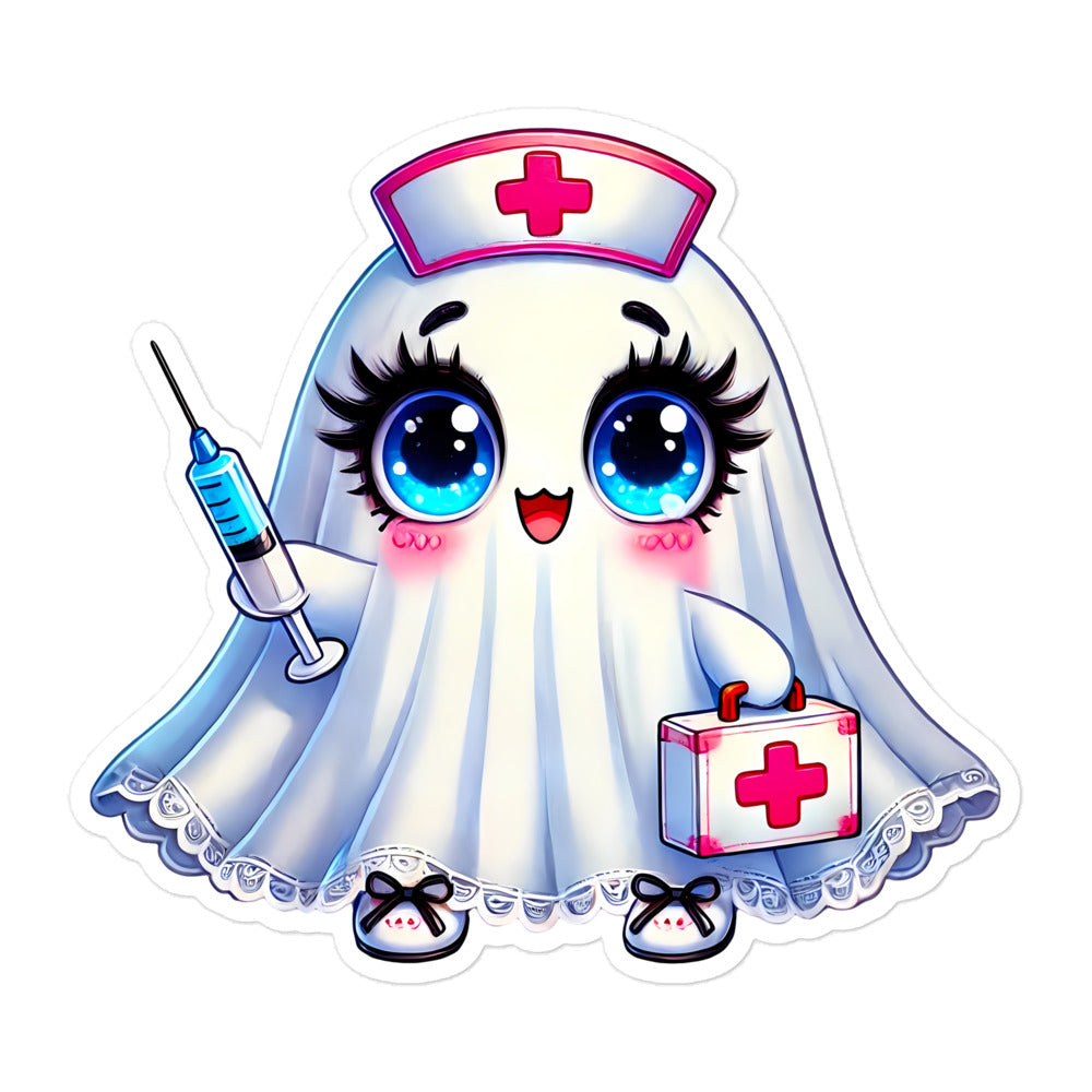 Ghost Nurse Halloween sticker GHNR02