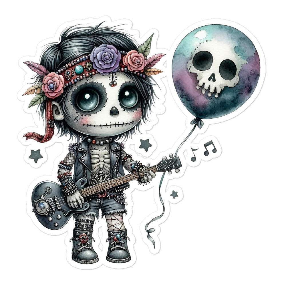 Zombie rock Halloween sticker ZMRC04