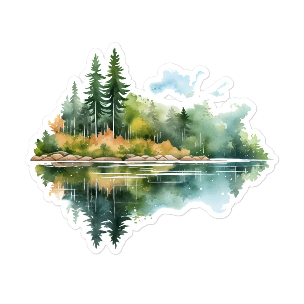 Landscape lake nature sticker LS1P01