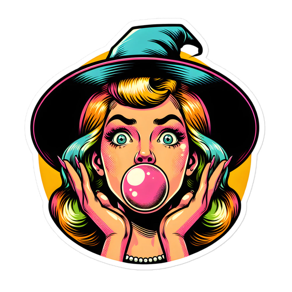Pop Art Witch sticker PAWI01
