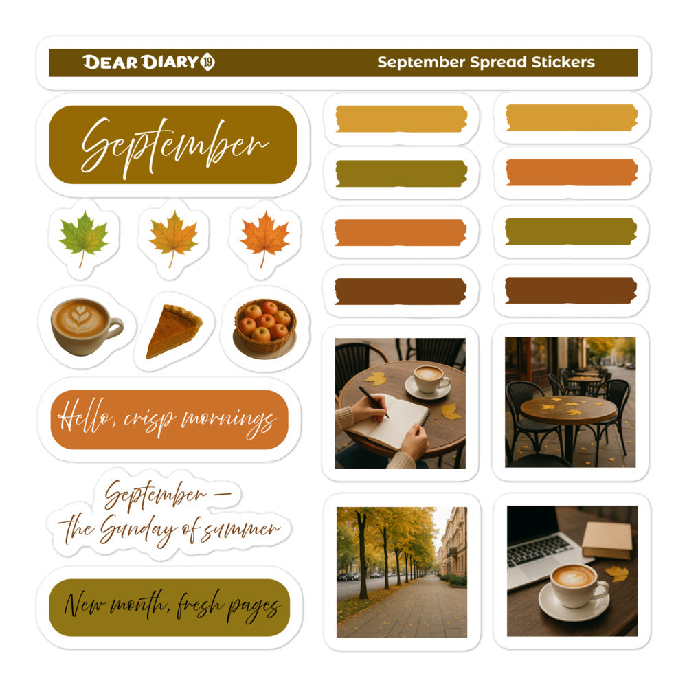 September spread stickers sheets bundle SPB1P01