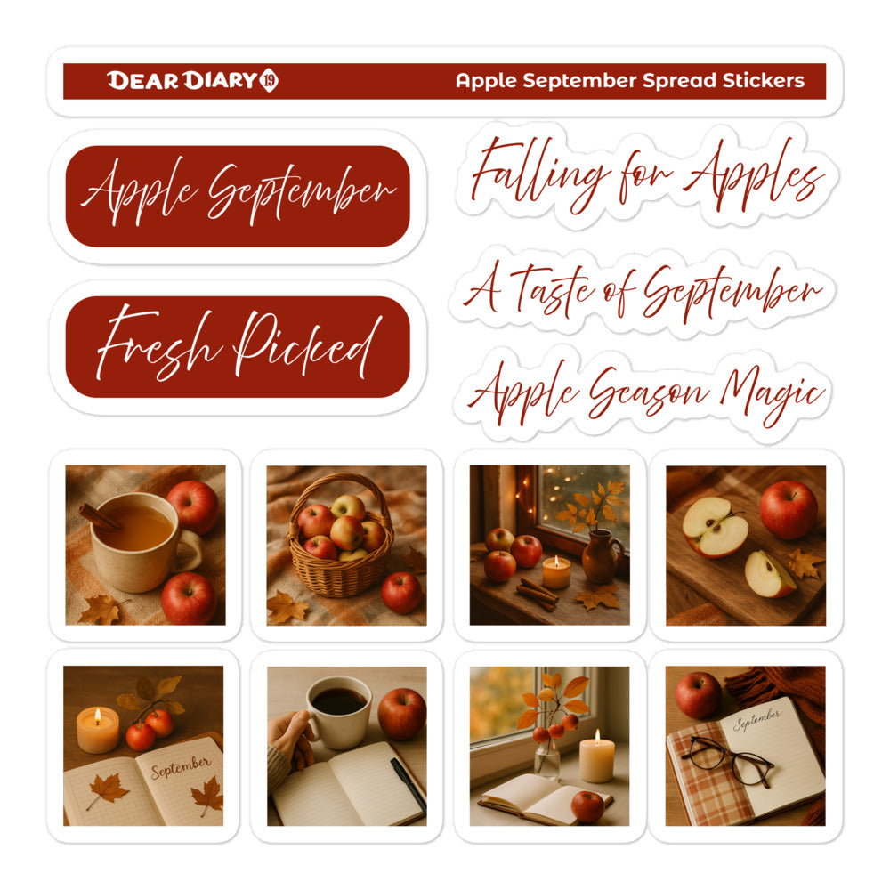 Apple September spread stickers sheets bundle SPB1P03