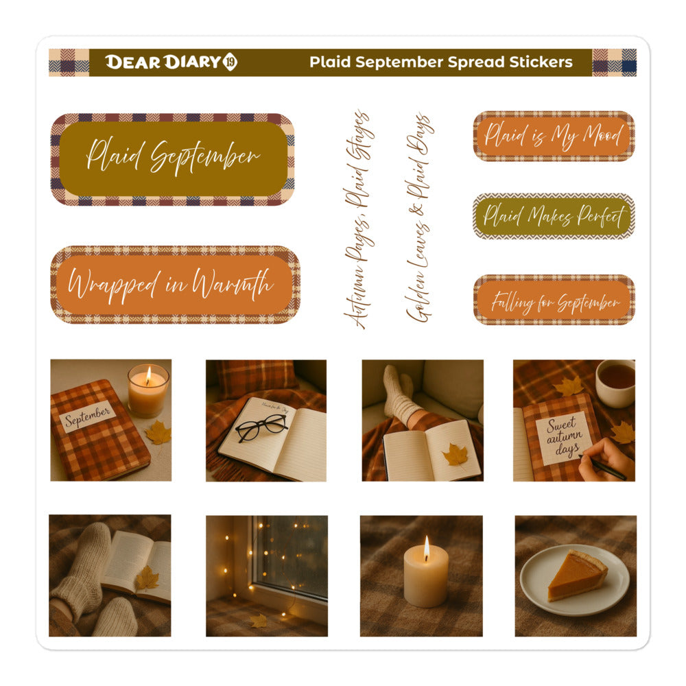 Plaid September spread stickers sheets bundle SPB1P02