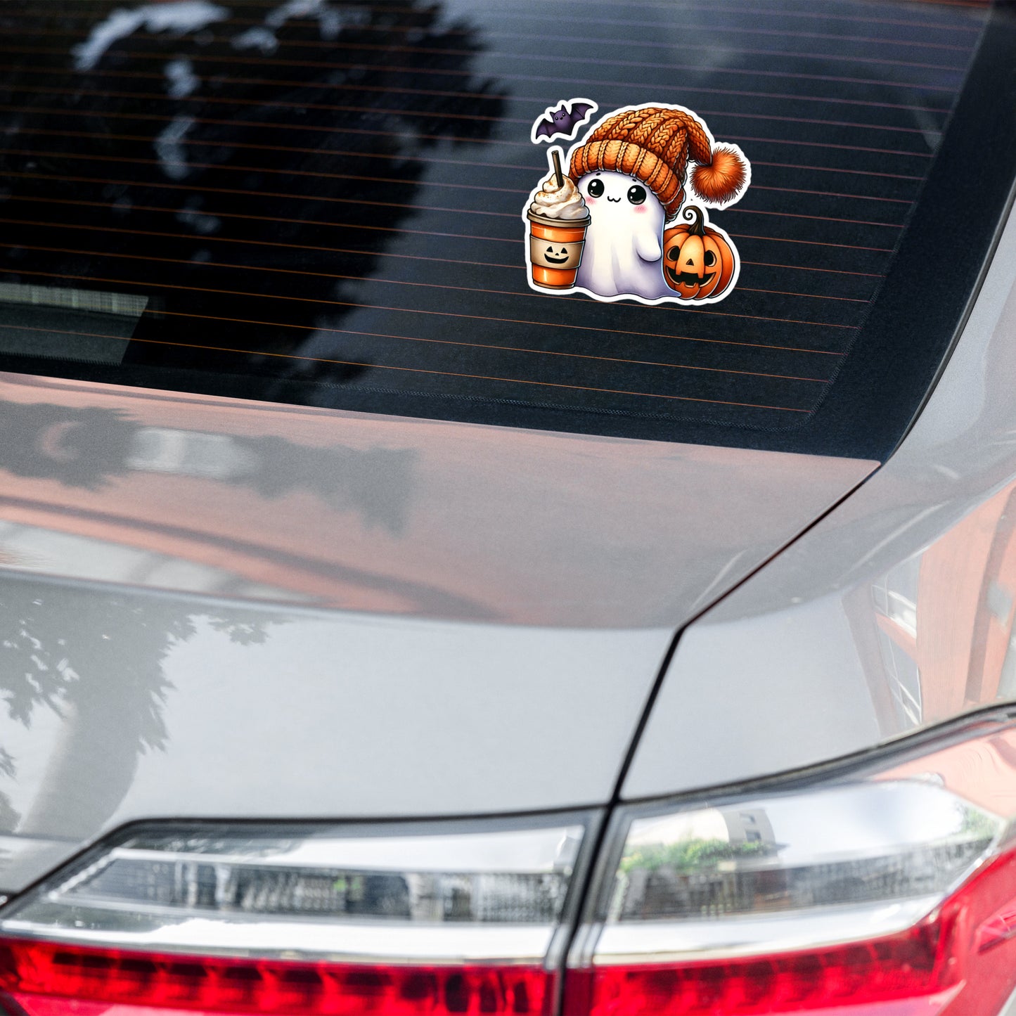 Cute ghost pumpkin sticker CUGP01