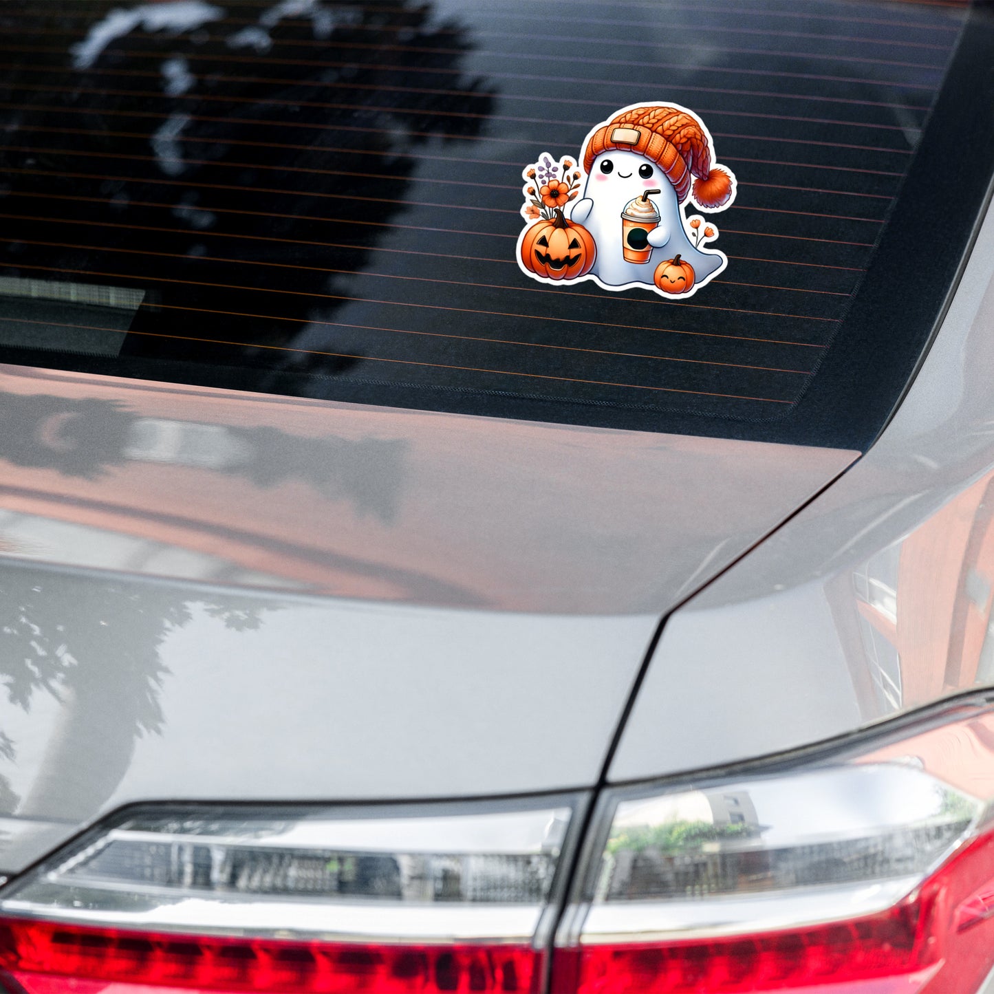 Cute ghost pumpkin sticker CUGP03