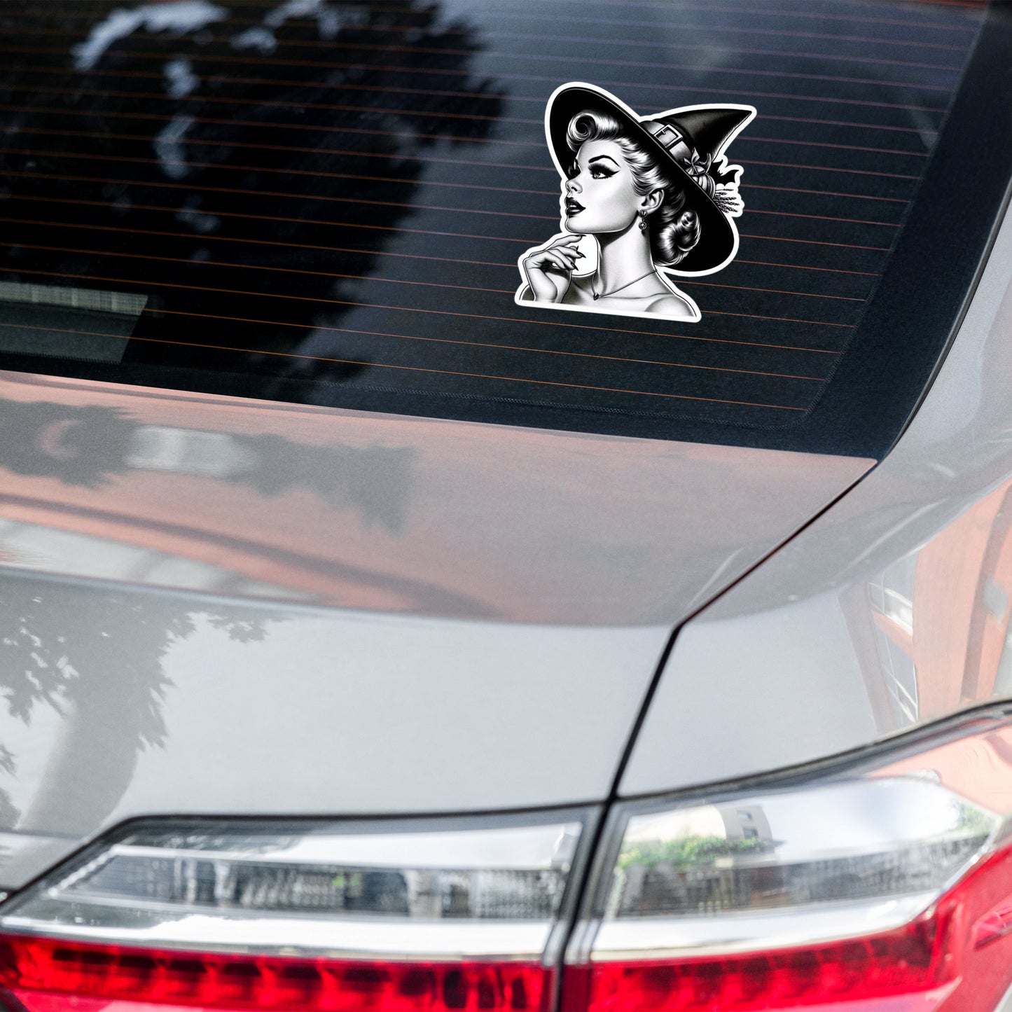 Witch Halloween retro sticker HLWT02