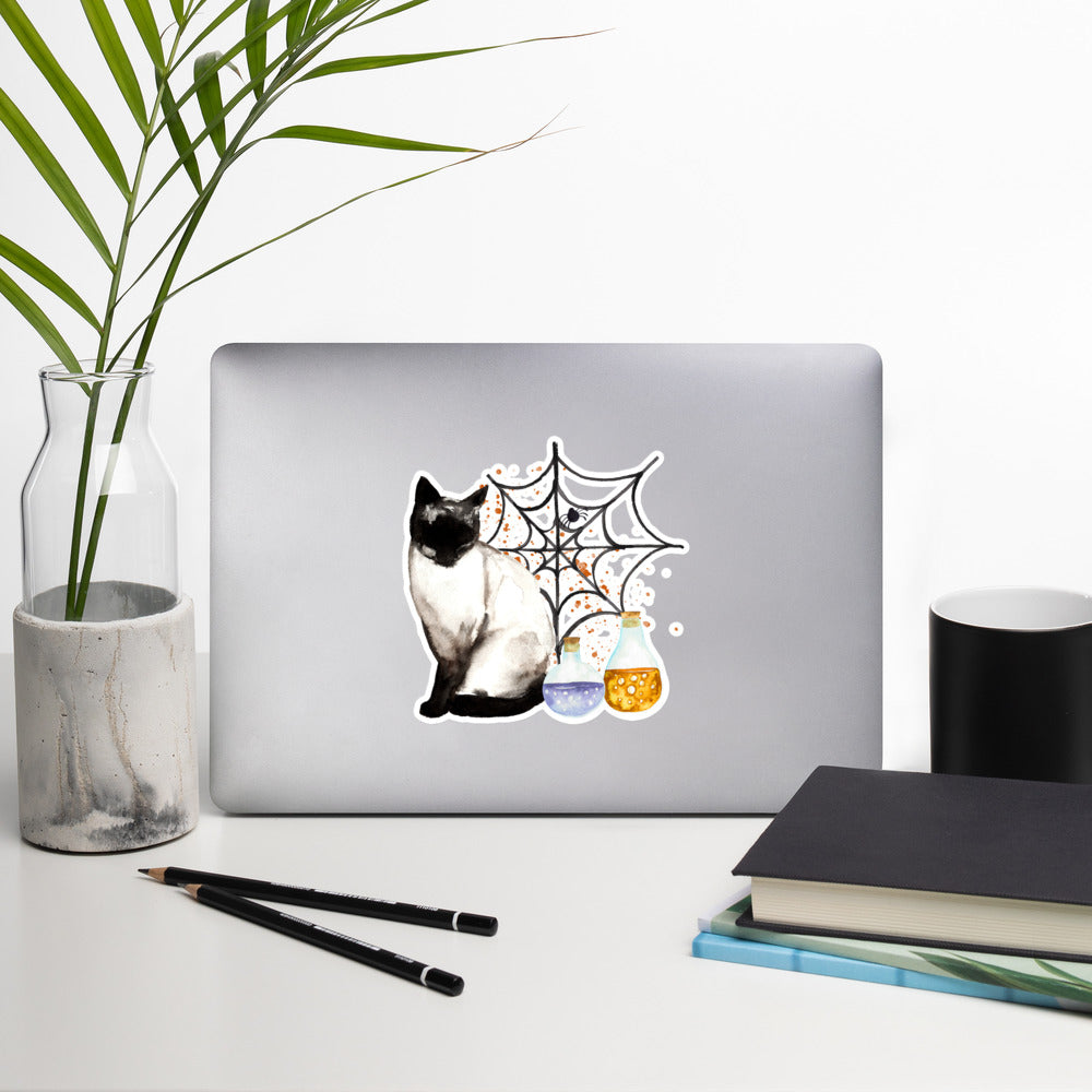 Halloween cat sticker WAHC07