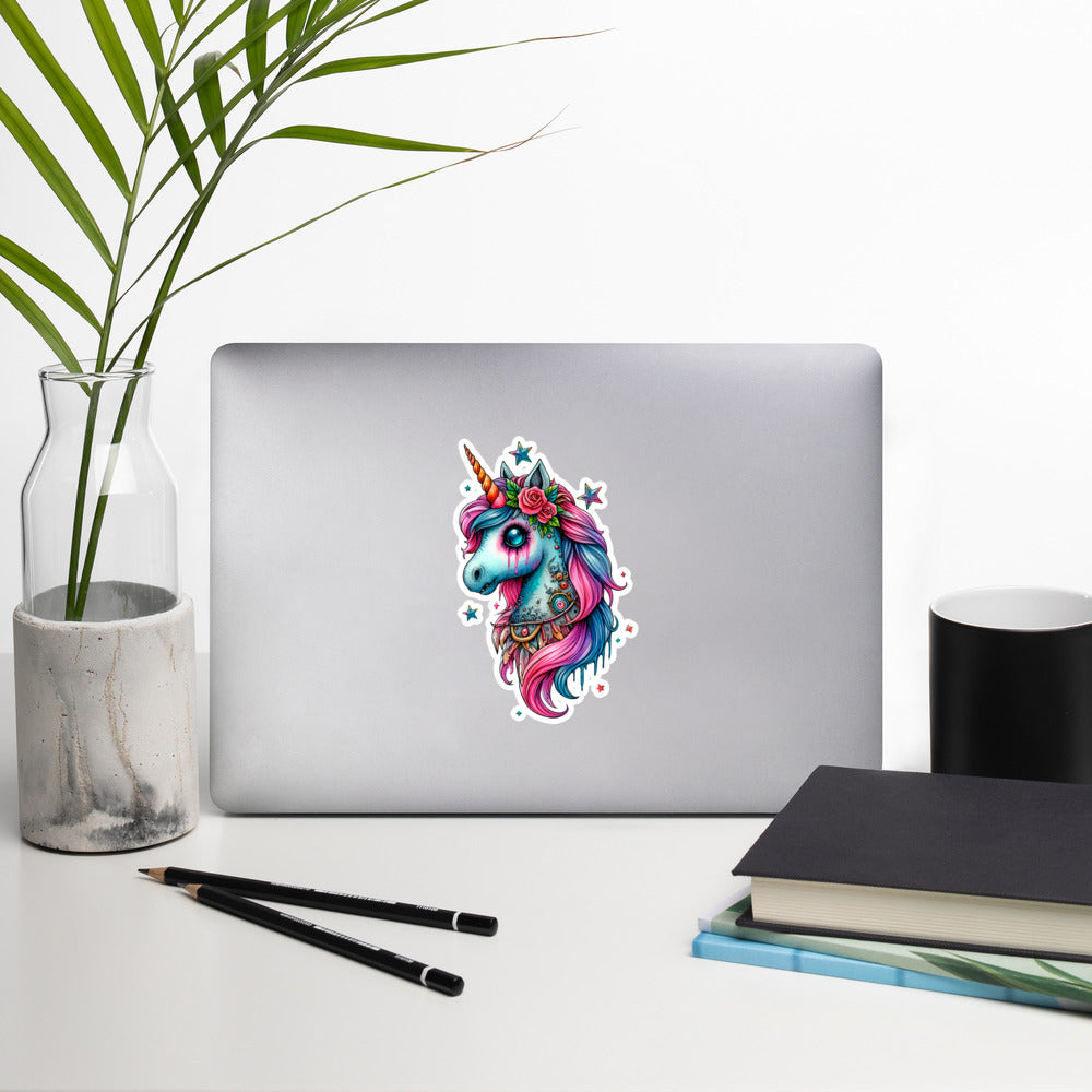 Zombie Unicorn Halloween sticker ZMUC02