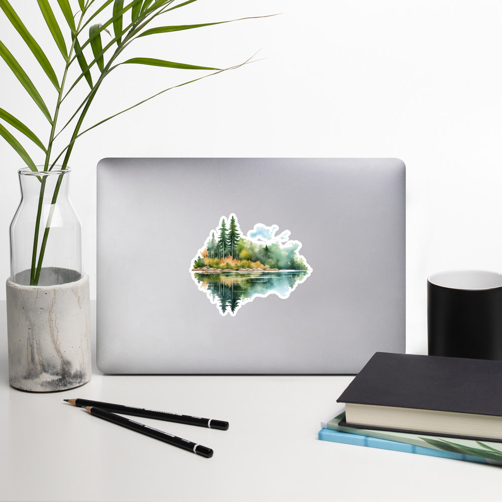 Landscape lake nature sticker LS1P01