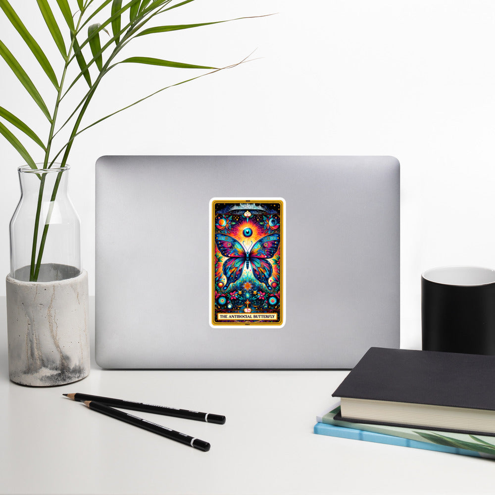 Funny tarot stickers Antisocial Butterfly TF1P12