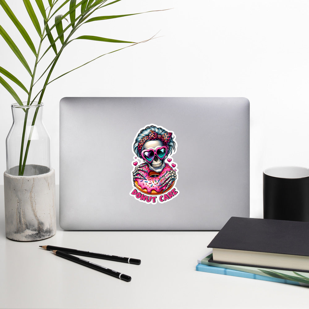 Donut care skull sticker ARSK02