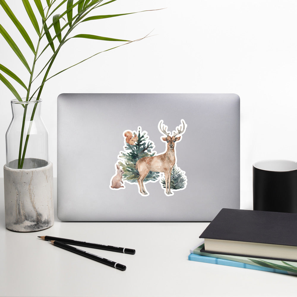 Christmas aesthetic stickers reindeer CA1P01