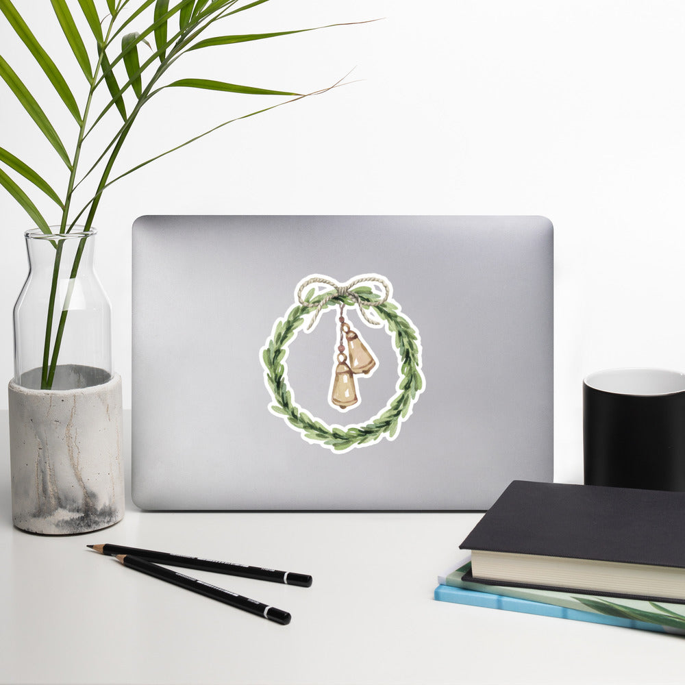Christmas aesthetic stickers wreath CA1P03