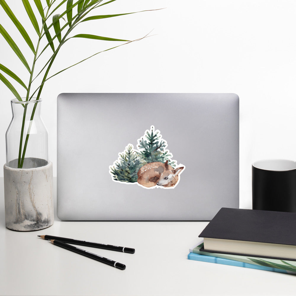 Christmas aesthetic stickers baby deer CA1P04