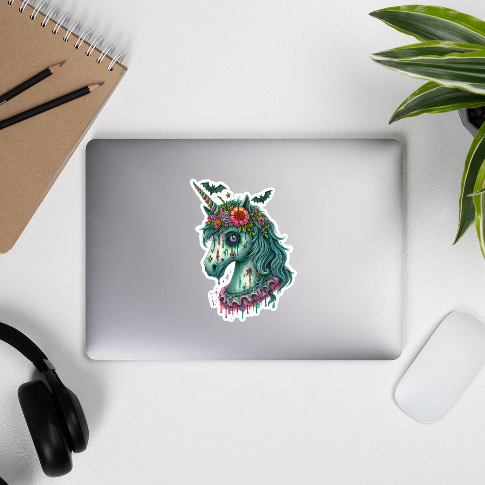 Zombie Unicorn Halloween sticker ZMUC04