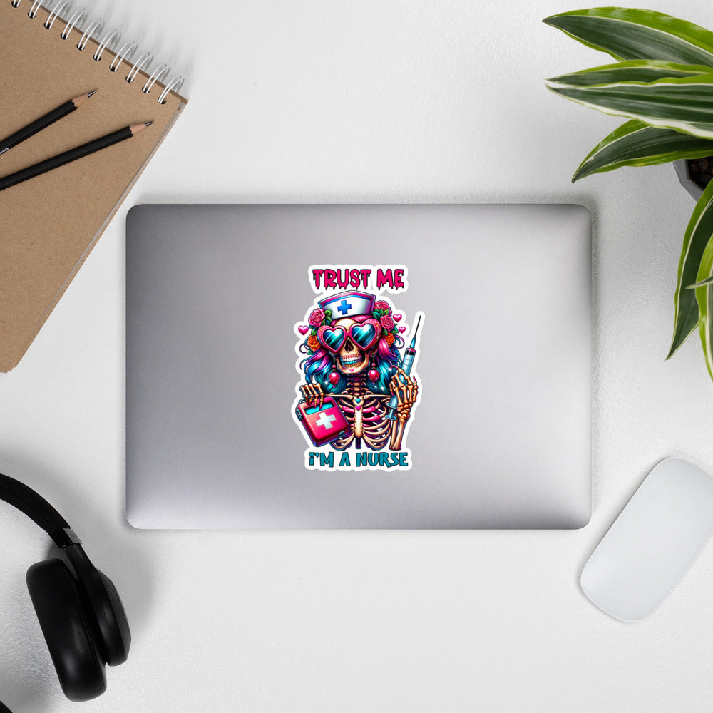 Nurse skull sticker ARSK06