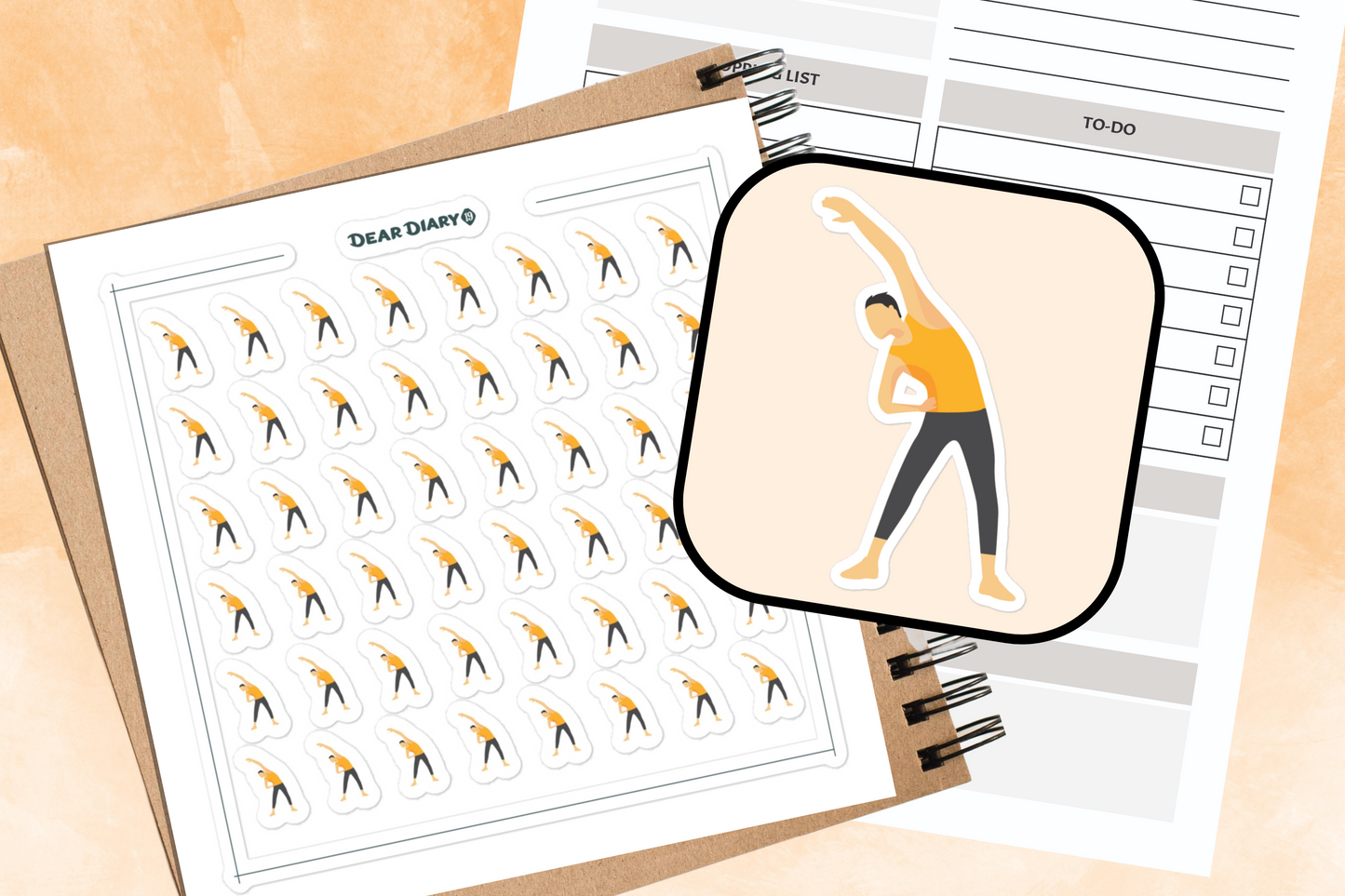 48 Morning Routine Planner stickers sheet Jogging - MRJG