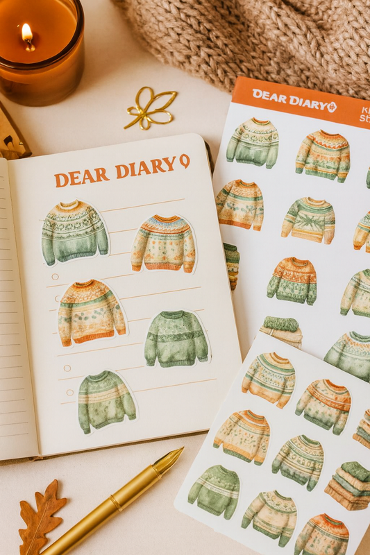 Sweater weather stickers for planners or Journals Fall Autumn