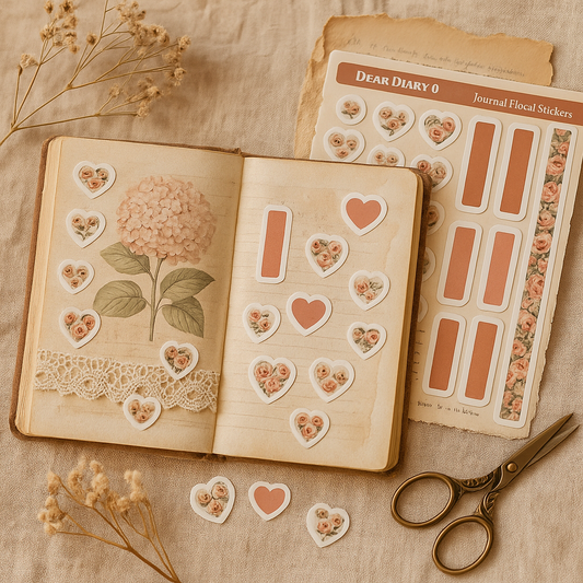 Functional Decorative Stickers Floral Washi Tape Planner Journal Decals