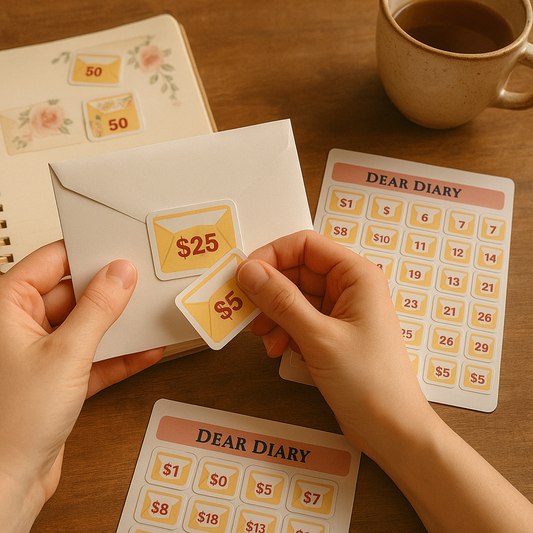 Money Challenge Stickers – Envelope System for Journals