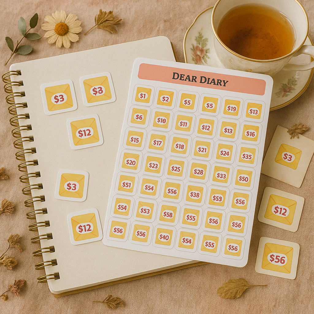 Cash Envelope Challenge Stickers – Budget Tracker Set