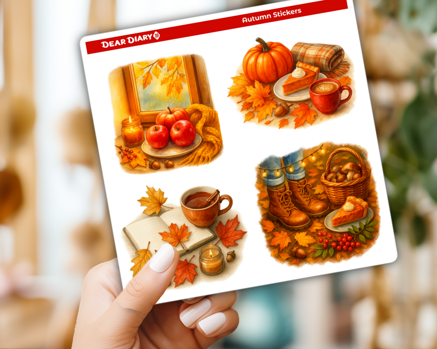 Fall autumn spread stickers sheet FASH03