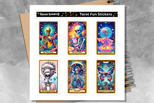 Funny tarot stickers sheet TFSH01