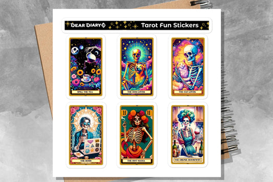 Funny tarot stickers sheet TFSH07