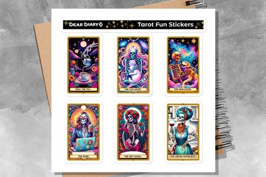 Funny tarot stickers sheet TFSH08