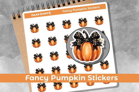 Fancy pumpkin planner stickers sheet FAPUSH