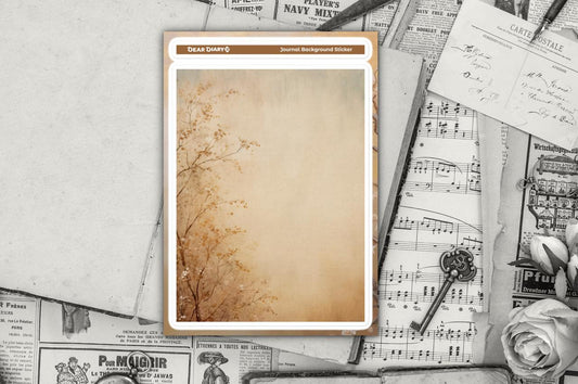 Large blossom background sticker for junk journals SBBSH04