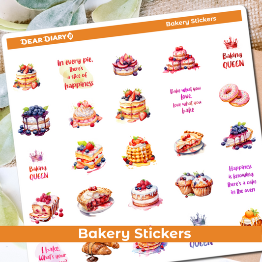 Bakery journal stickers sheet BSPS04