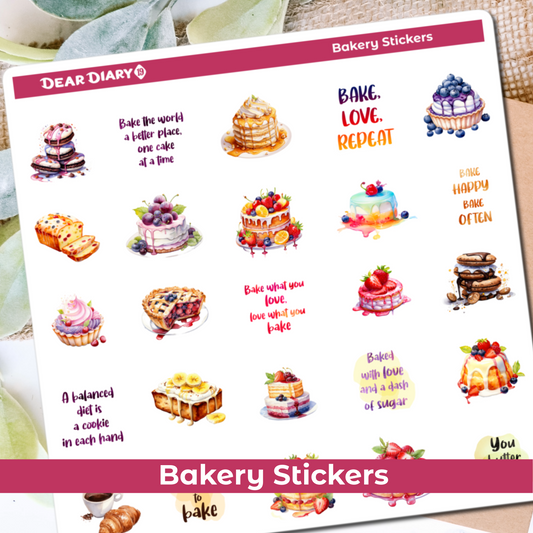 Bakery journal stickers sheet BSPS03