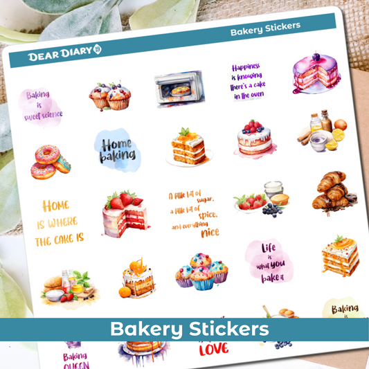 Bakery journal stickers sheet BSPS02