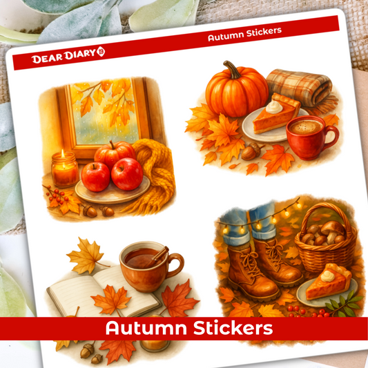 Fall autumn spread stickers sheet FASH03