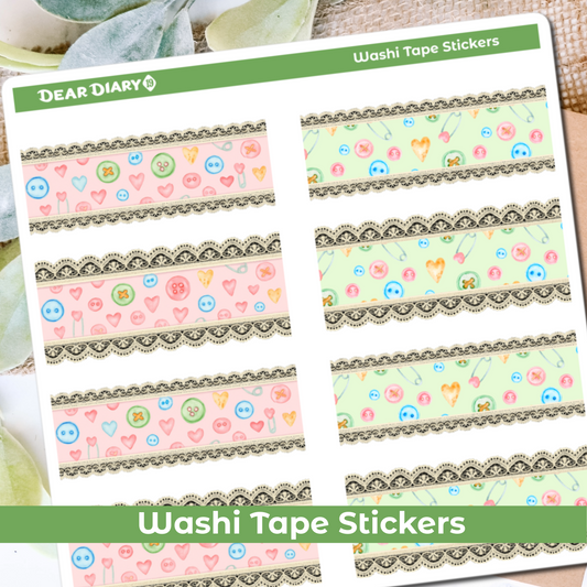 Washi tape journal stickers sheet WCPS04
