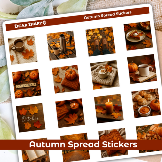 Fall autumn spread stickers sheet FASH01