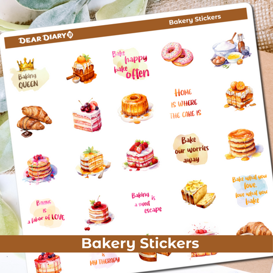 Bakery journal stickers sheet BSPS01