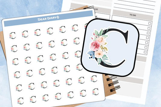 Planner stickers Alphabet C - ACPS01