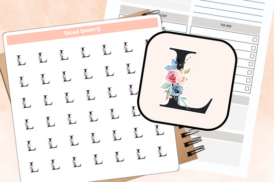 Planner stickers Alphabet L - ALPS01