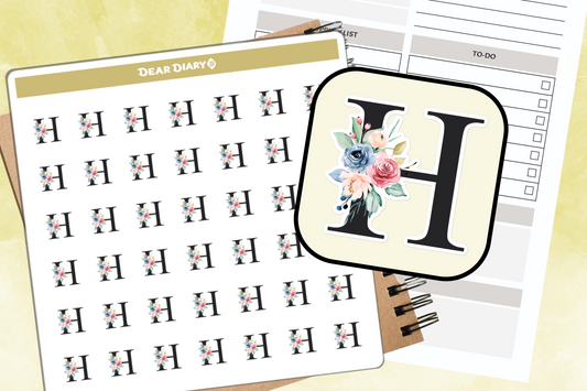 Planner stickers Alphabet H - AHPS01