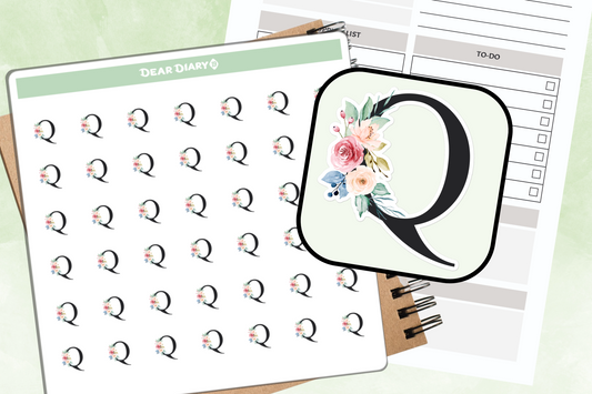 Planner stickers Alphabet Q - AQPS01