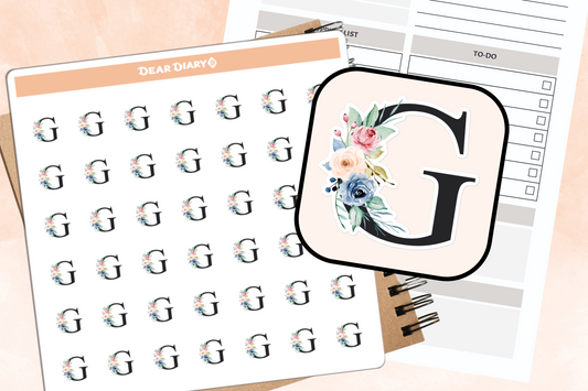 Planner stickers Alphabet G - AGPS01