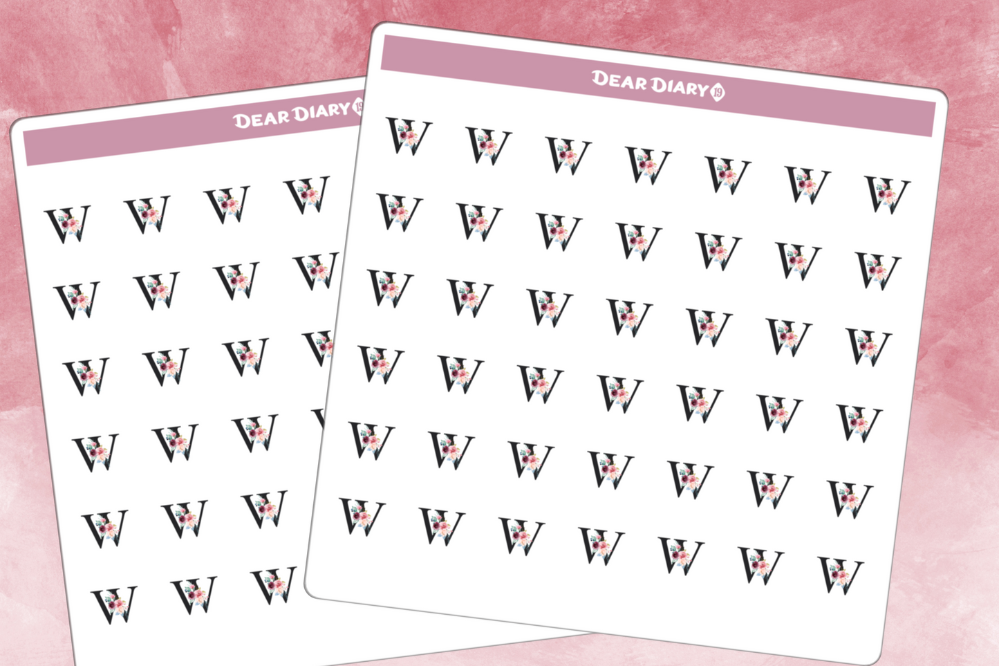 84+ planner stickers pack of Alphabet W - AWPA01