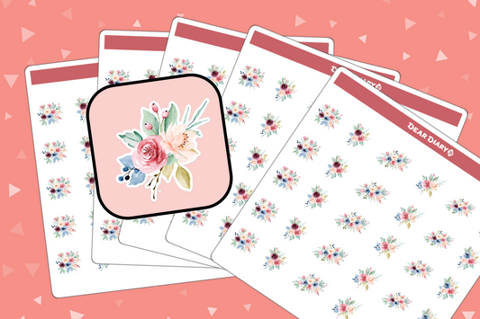 60+ planner stickers pack Floral FPPA01