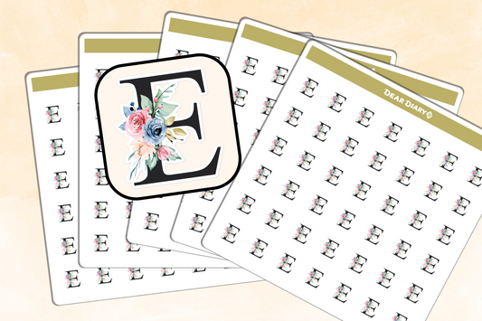 84+ planner stickers pack of Alphabet E - AEPA01