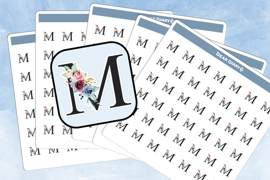 84+ planner stickers pack of Alphabet M - AMPA01