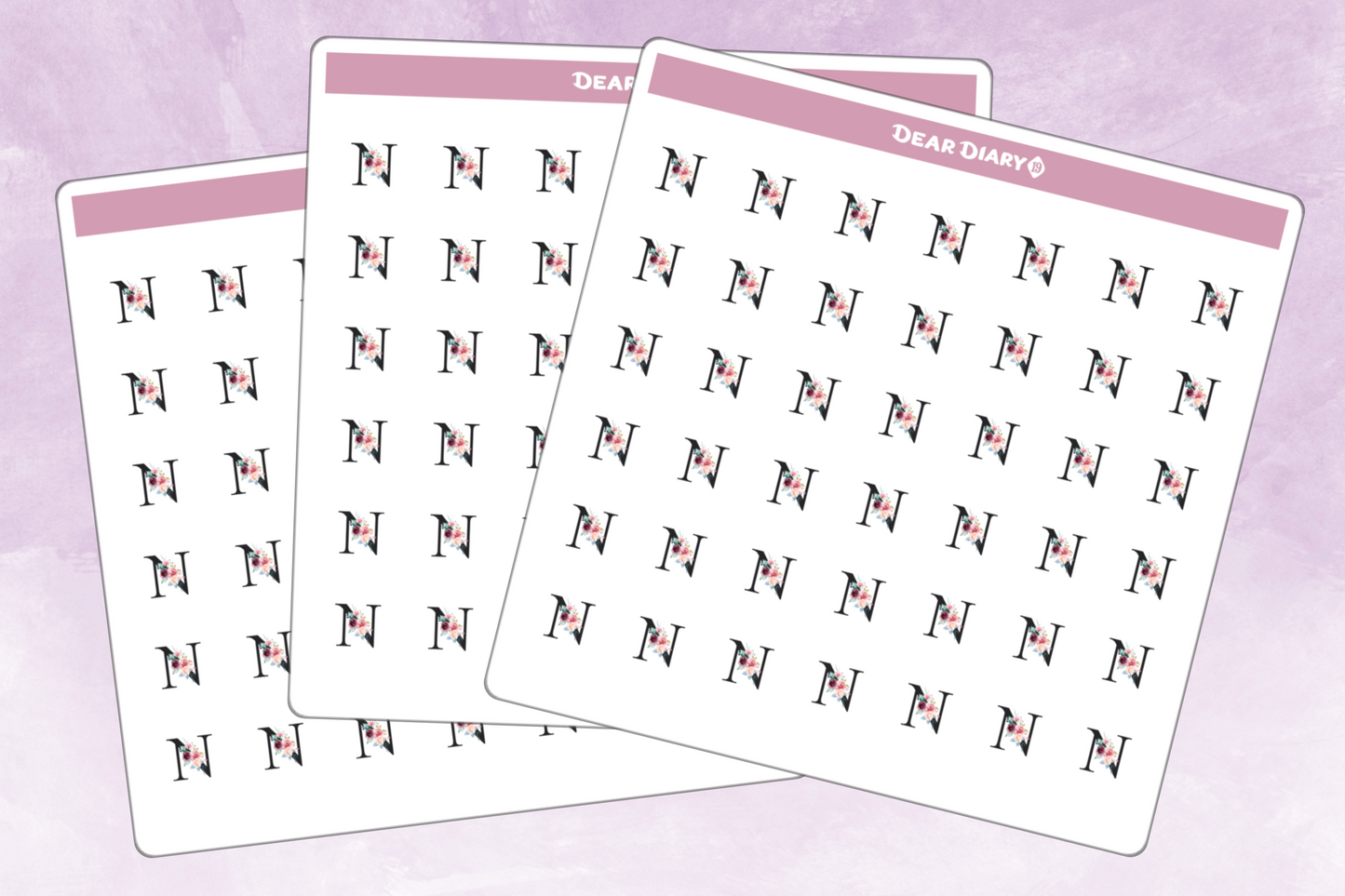 84+ planner stickers pack of Alphabet N - ANPA01