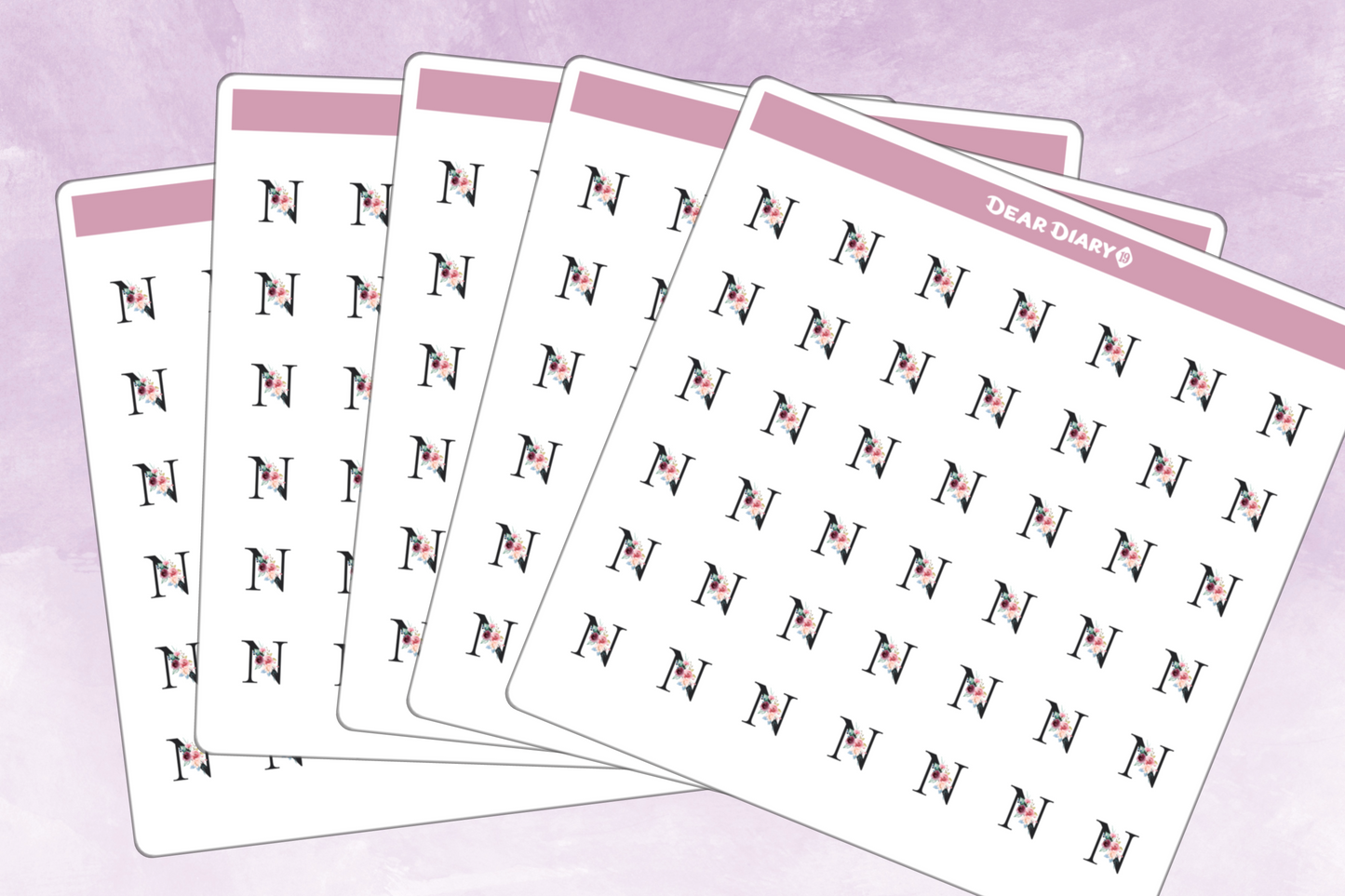 84+ planner stickers pack of Alphabet N - ANPA01